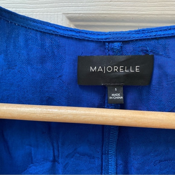 Majorelle Revolve blue floral wrap dress silky Bedford Mini Dress - Picture 8 of 8